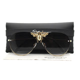 Black Fashion Luxury Designer Oversized Retro Sunglasses
