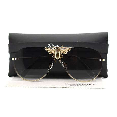 Black Fashion Luxury Designer Oversized Retro Sunglasses