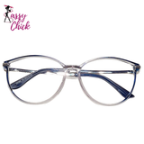 Fashion Oval Gradient TR90 Optical Clear Eyeglass Sassy Chick Logo