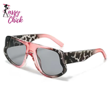 Fashion Rectangle Women Sunglasses Sassy Chick Logo