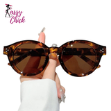 Fashion Rivets Gradient Candy Color Sunglasses Sassy Chick Logo