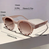 Size of Fashion Rivets Gradient Candy Color Sunglasses