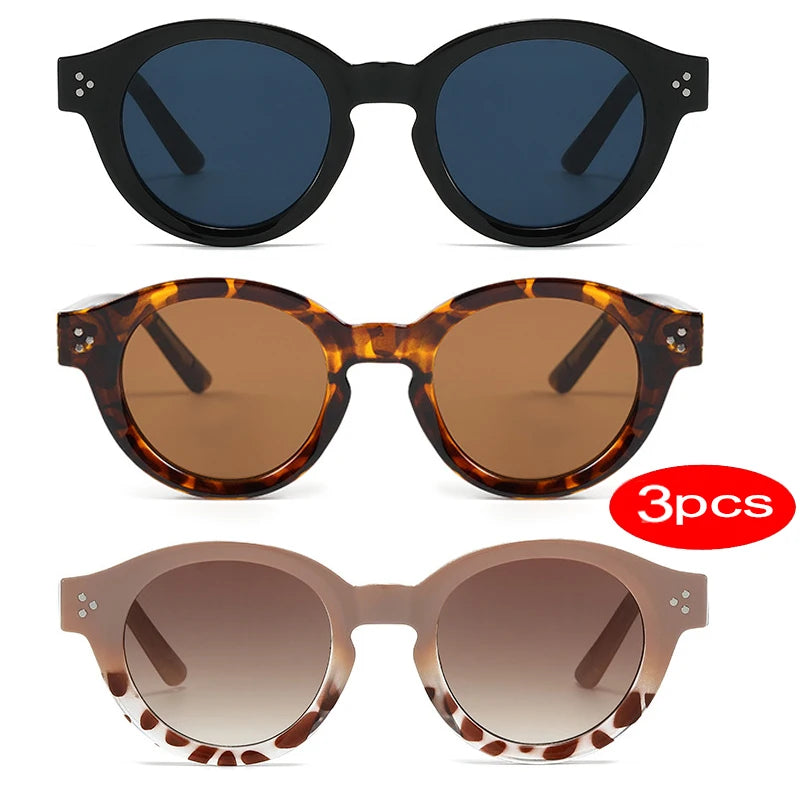 Fashion Rivets Gradient Candy Color Sunglasses