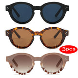 Fashion Rivets Gradient Candy Color Sunglasses