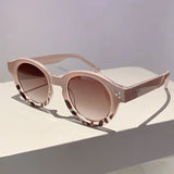 Pink Fashion Rivets Gradient Candy Color Sunglasses