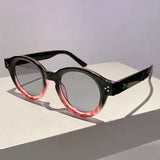Black Fashion Rivets Gradient Candy Color Sunglasses