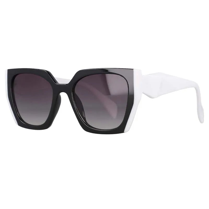 White Fashion Shades Square Tea Vintage Sunglasses