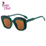 Fashion Splicing Color Punk Women Sunglasses Sassy Chick Logo