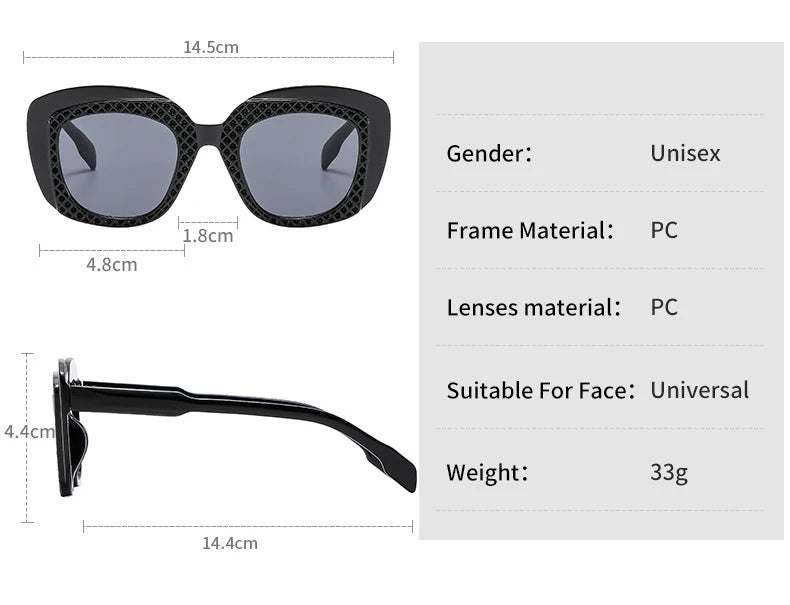 Size of Fashion Splicing Color Punk Women Sunglasses