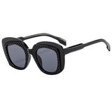 Black Fashion Splicing Color Punk Women Sunglasses