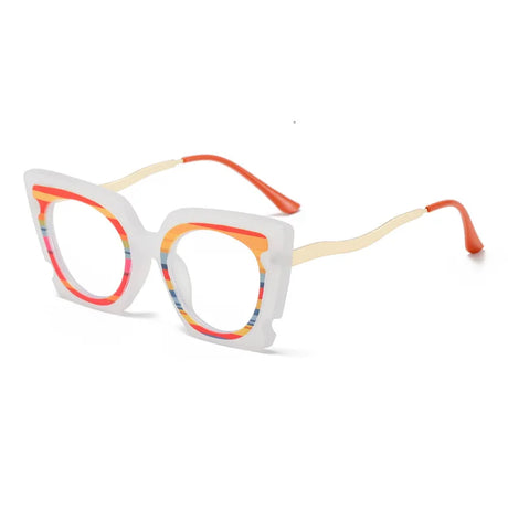 White Fashion Square Anti-Blue Light Reading Glasses
