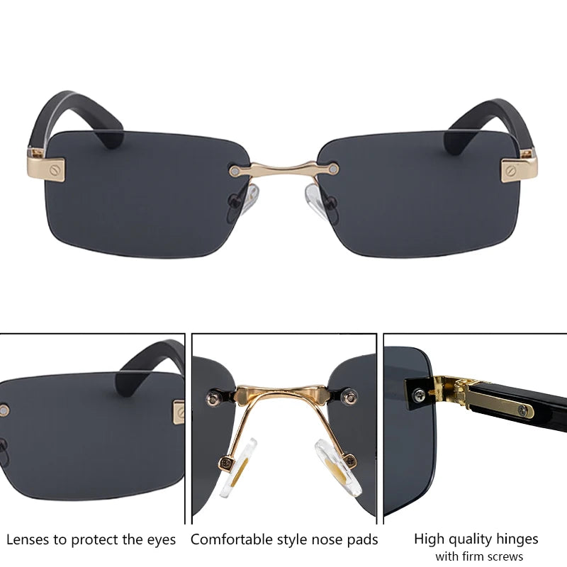 Details of Fashion Square Rimless Sunglasses