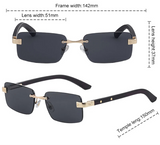 Dimension of Fashion Square Rimless Sunglasses