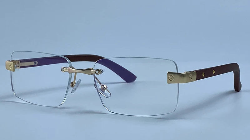 Fashion Square Rimless Sunglasses