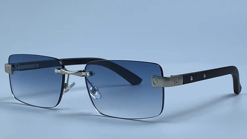 Fashion Square Rimless Sunglasses