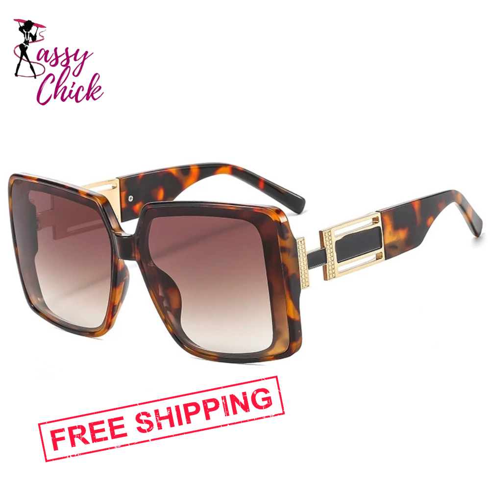 Fashion Square Sunglasses Sassy Chick Logo