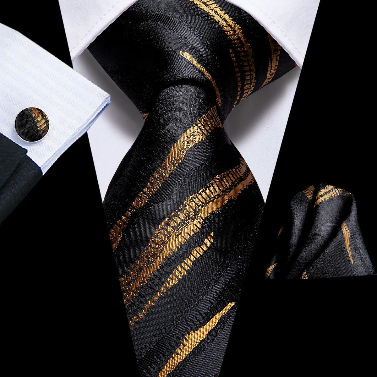 Fashion Striped Wedding Party Necktie Set
