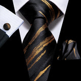 Fashion Striped Wedding Party Necktie Set