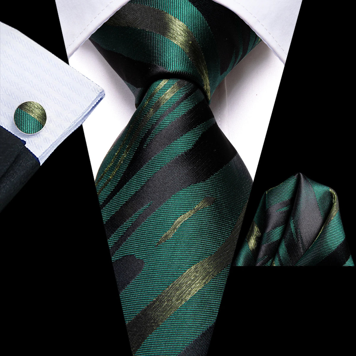 Fashion Striped Wedding Party Necktie Set
