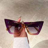 Purple Fashion Triangle Frame Cat-eye Sunglasses