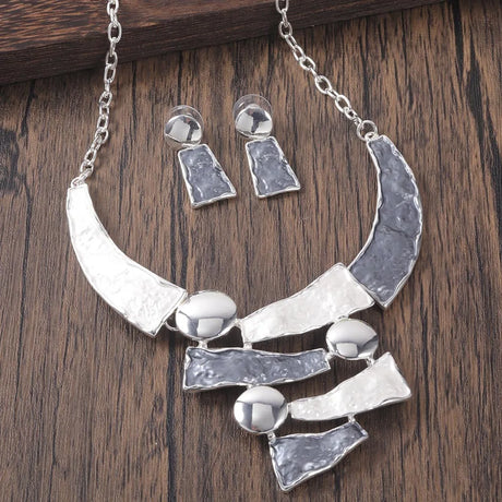 Gray Fashion Zinc Alloy Geometric Jewelry Set