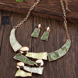 Green Fashion Zinc Alloy Geometric Jewelry Set