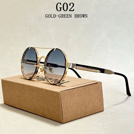 Fashionable Punk  Round Steampunk Sunglasses