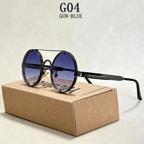 Fashionable Punk  Round Steampunk Sunglasses