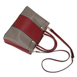 Fashionable Red Cowhide Handbag