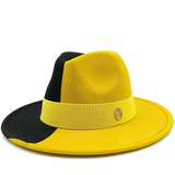 Yellow Black Fedora Jazz Hat