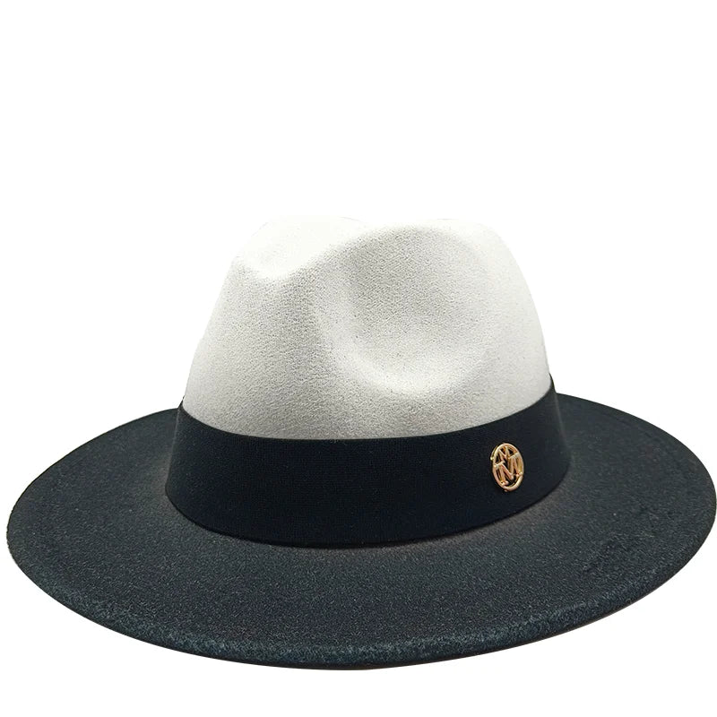 white black fedora jazz hat 