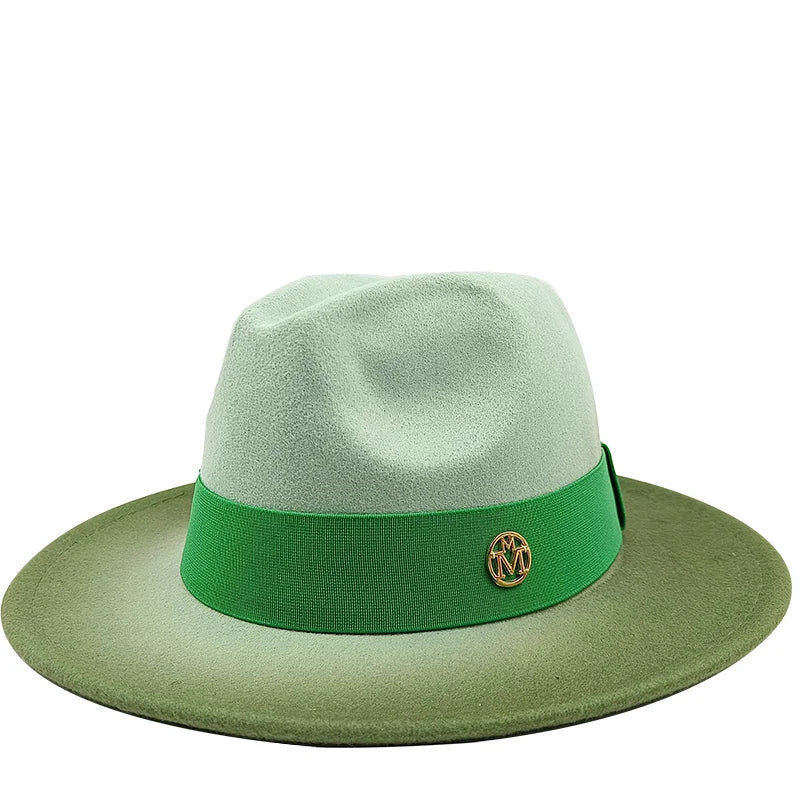 green fedora jazz hat 