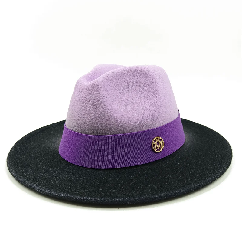 purple black fedora jazz hat 