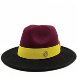 maroon black fedora jazz hat 