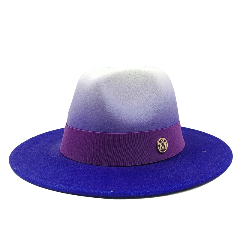 white blue fedora jazz hat 