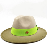 green fedora jazz hat 