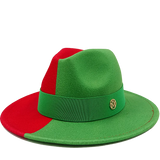 red green fedora jazz hat 