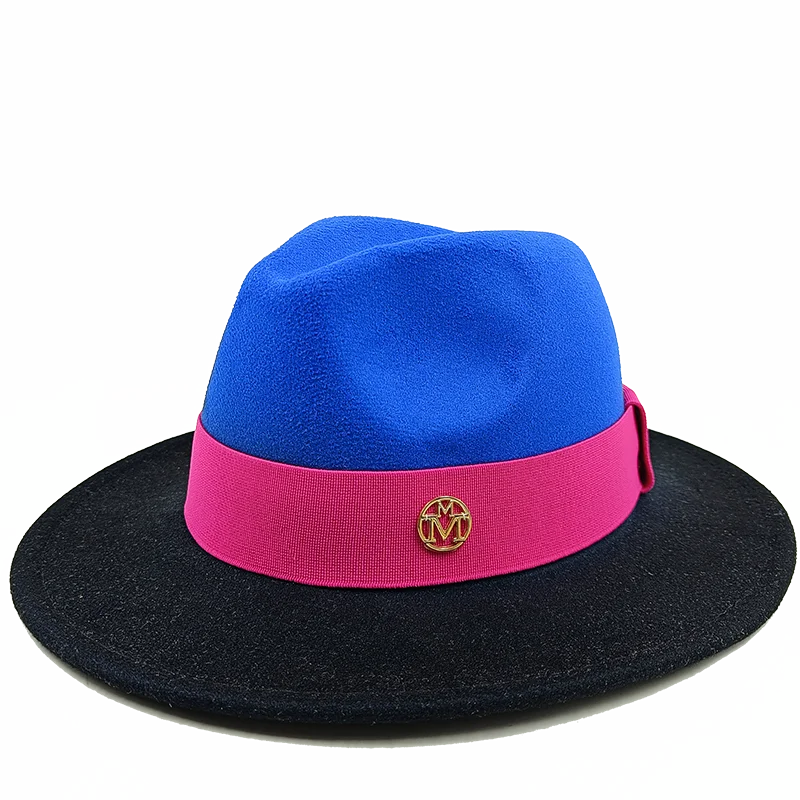 blue black fedora jazz hat 