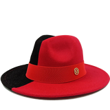 black red fedora jazz hat 