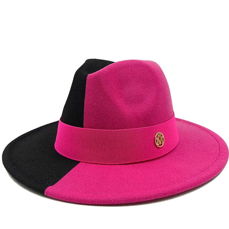 black pink fedora jazz hat 