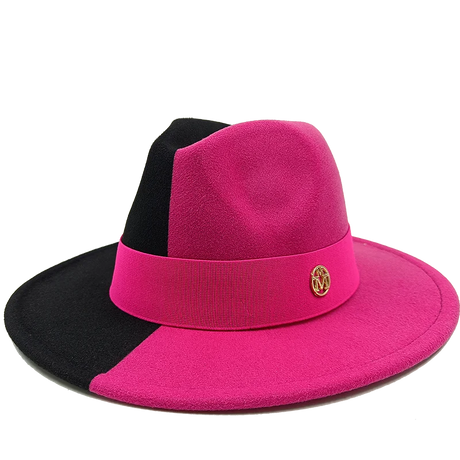 black pink fedora jazz hat 