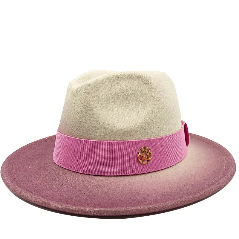 white purple fedora jazz hat 