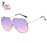 Female Driving Cycling Travel Windproof Pilot Sunglasses Sassy Chick Logo