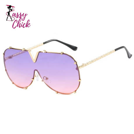 Female Driving Cycling Travel Windproof Pilot Sunglasses Sassy Chick Logo