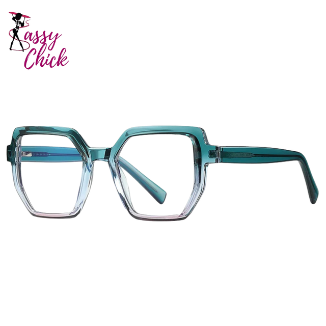 Flexible Frame Spring Hinge Anti Blue Light Glasses Sassy Chick Logo
