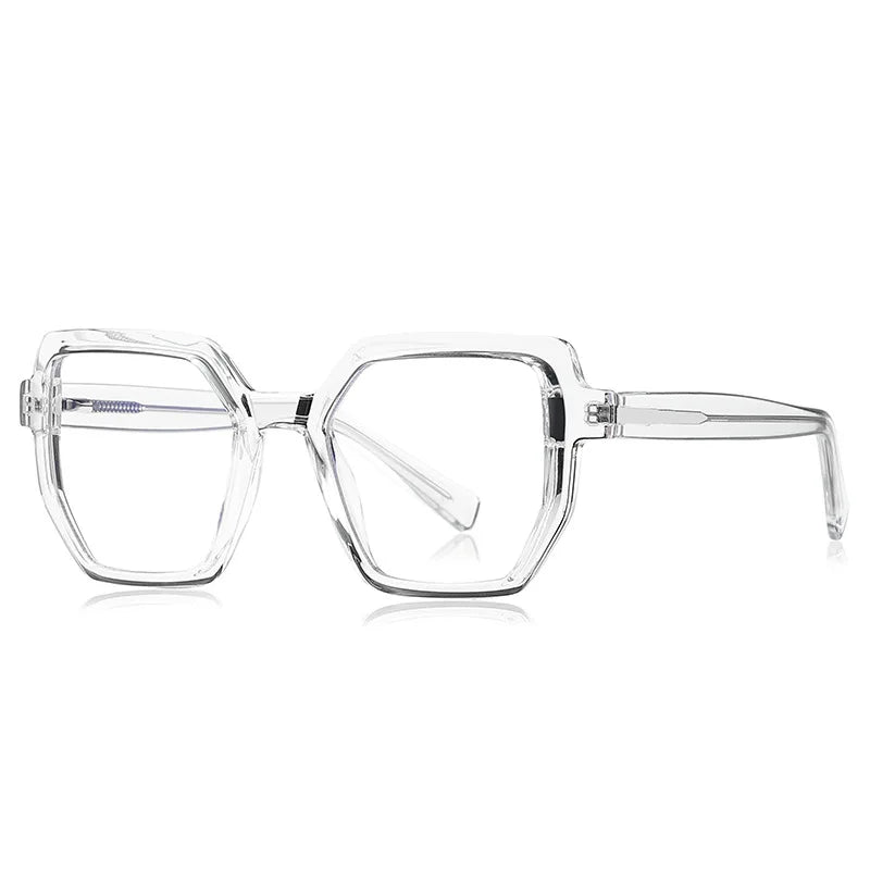 Transparent Flexible Frame Spring Hinge Anti Blue Light Glasses
