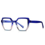 Blue Flexible Frame Spring Hinge Anti Blue Light Glasses