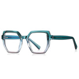 Green Flexible Frame Spring Hinge Anti Blue Light Glasses