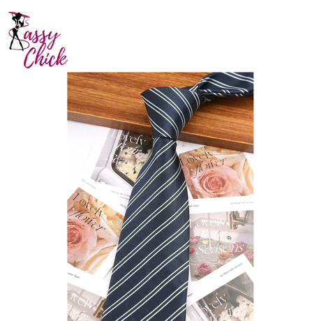 Floral Casual Wear Jacquard Suits Necktie Sassy Chick Logo