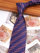 Blue Floral Casual Wear Jacquard Suits Necktie